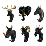 Maxbell Nordic Style Resin Animal Head Decorative Hook for Home Decor Deer