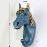 Maxbell Multi-function Wall Hook Clothes Hat Rack Key Holder Resin Animal Horse