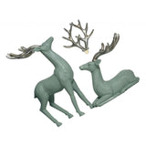 Maxbell Couple Deer Ornament Resin Furnshing Decorations Collectibles Light Green
