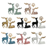 Maxbell Couple Deer Ornament Resin Furnshing Decorations Collectibles Light Green