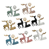 Maxbell Couple Deer Ornament Resin Furnshing Decorations Collectibles Light Green