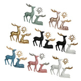 Maxbell Couple Deer Ornament Resin Furnshing Decorations Collectibles Light Green