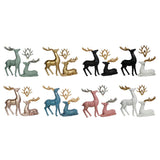 Maxbell Couple Deer Ornament Resin Furnshing Decorations Collectibles Light Green