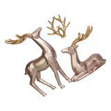 Maxbell Couple Deer Ornament Resin Furnshing Decorations Collectibles Rose Gold