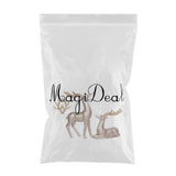 Maxbell Couple Deer Ornament Resin Furnshing Decorations Collectibles Rose Gold