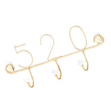 Maxbell Practical Multi-function Wall Hook Hanger Rack Holder 520 Gold_3 Hooks