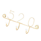 Maxbell Practical Multi-function Wall Hook Hanger Rack Holder 520 Gold_3 Hooks