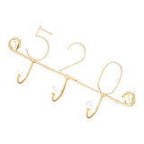 Maxbell Practical Multi-function Wall Hook Hanger Rack Holder 520 Gold_3 Hooks