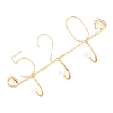 Maxbell Practical Multi-function Wall Hook Hanger Rack Holder 520 Gold_3 Hooks