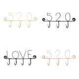 Maxbell Practical Multi-function Wall Hook Hanger Rack Holder 520 Gold_3 Hooks