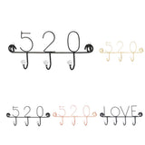 Maxbell Practical Multi-function Wall Hook Hanger Rack Holder 520 Gold_3 Hooks