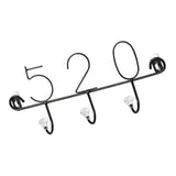 Maxbell Practical Multi-function Wall Hook Hanger Rack Holder 520 Black_3 Hooks