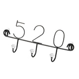 Maxbell Practical Multi-function Wall Hook Hanger Rack Holder 520 Black_3 Hooks