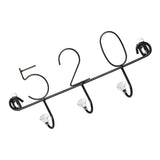 Maxbell Practical Multi-function Wall Hook Hanger Rack Holder 520 Black_3 Hooks