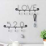 Maxbell Practical Multi-function Wall Hook Hanger Rack Holder 520 Black_3 Hooks