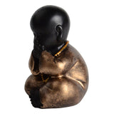 Maxbell Resin Cute Little Monks Figurines Baby Buddha Statue Decor Gift No Speaking