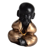 Maxbell Resin Cute Little Monks Figurines Baby Buddha Statue Decor Gift No Speaking