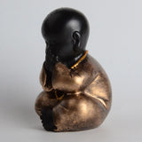 Maxbell Resin Cute Little Monks Figurines Baby Buddha Statue Decor Gift No Speaking