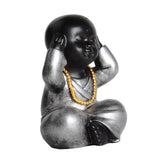 Maxbell Resin Buddha Statue Monk Figurine Tea pet Ornaments Style02