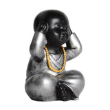 Maxbell Resin Buddha Statue Monk Figurine Tea pet Ornaments Style02