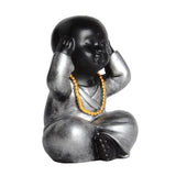 Maxbell Resin Buddha Statue Monk Figurine Tea pet Ornaments Style02