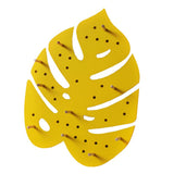 Maxbell Creative Leaf Shape Wall Mounted Board Hooks Indoor Home Ornament Yellow