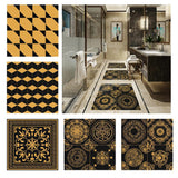 Maxbell Removable Self-adhesive Floor Stickers PVC Brushed Gold -60x60cm Style01
