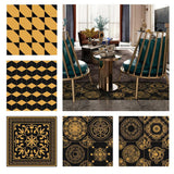 Maxbell Removable Self-adhesive Floor Stickers PVC Brushed Gold -60x60cm Style01