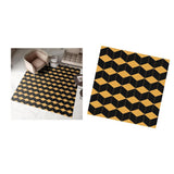 Maxbell Removable Self-adhesive Floor Stickers PVC Brushed Gold -60x60cm Style01