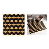 Maxbell Removable Self-adhesive Floor Stickers PVC Brushed Gold -60x60cm Style01