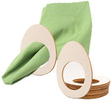 Maxbell 10pcs Wooden Napkin Rings Cartoon Animal Napkin Holder for Dinners Egg