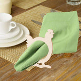 Maxbell  10pcs Wooden Napkin Rings Cartoon Animal Napkin Holder for Dinners Chicken