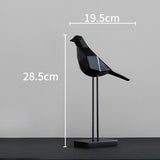 Maxbell Nordic Style Resin Bird Ornament Desktop Decorations Black