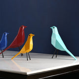 Maxbell Resin Geometric Origami Eames Bird Statue Modern home Furnishing Articles S