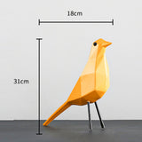 Maxbell Resin Geometric Origami Eames Bird Statue Modern home Furnishing Articles S