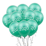 10 Pieces 2020 New Year Balloon Party Decorations Photo Prop Green