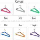 Maxbell 10pcs Children Adult Clothes Hanger Clothes Drying Rack Non-Slip Shirt Hook
