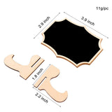 Maxbell Wooden Mini Blackboard Signs Kitchen Message Memo 10pcs Polygon