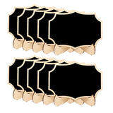Maxbell Wooden Mini Blackboard Signs Kitchen Message Memo 10pcs Polygon