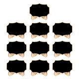 Maxbell Wooden Mini Blackboard Signs Kitchen Message Memo 10pcs Polygon