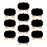 Maxbell Wooden Mini Blackboard Signs Kitchen Message Memo 10pcs Polygon