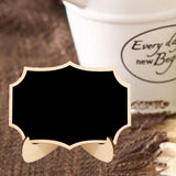 Maxbell Wooden Mini Blackboard Signs Kitchen Message Memo 10pcs Polygon