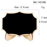 Maxbell Wooden Mini Blackboard Signs Kitchen Message Memo 10pcs Polygon