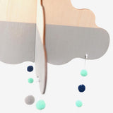 Maxbell Hanging Clouds Garland for Baby Shower Wedding Party Decor  Gray