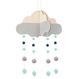 Maxbell Hanging Clouds Garland for Baby Shower Wedding Party Decor  Gray