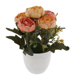 Maxbell Artificial Peony Silk Flowers Bouquet Wedding Home Decorations Orange