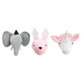 Maxbell Kids Room Wall Hanging Decor Ornament Flush Dolls Animal Head Elephant