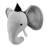 Maxbell Kids Room Wall Hanging Decor Ornament Flush Dolls Animal Head Elephant