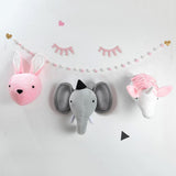 Maxbell Kids Room Wall Hanging Decor Ornament Flush Dolls Animal Head Elephant