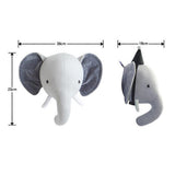 Maxbell Kids Room Wall Hanging Decor Ornament Flush Dolls Animal Head Elephant
